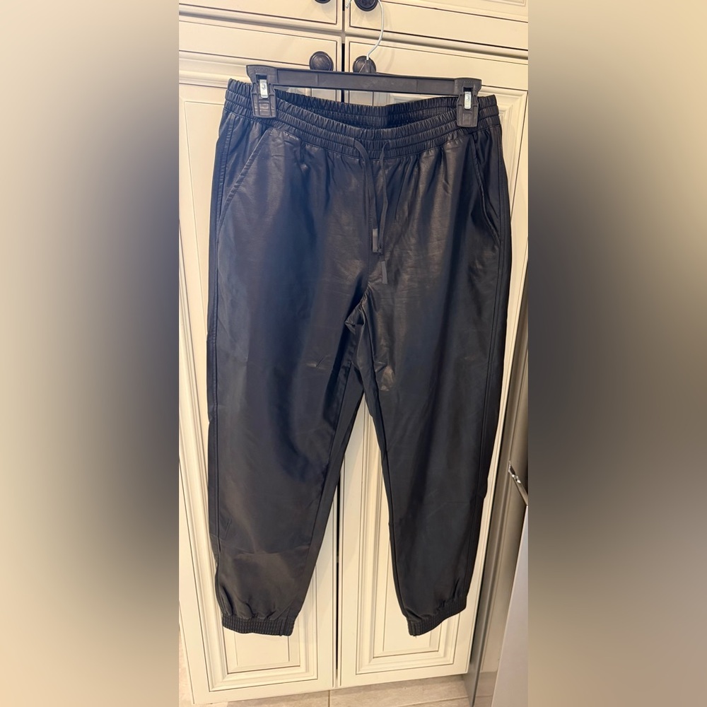 Zara Black Faux Leather Pants